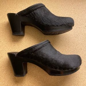 No.6 black calfskin clogs sz39